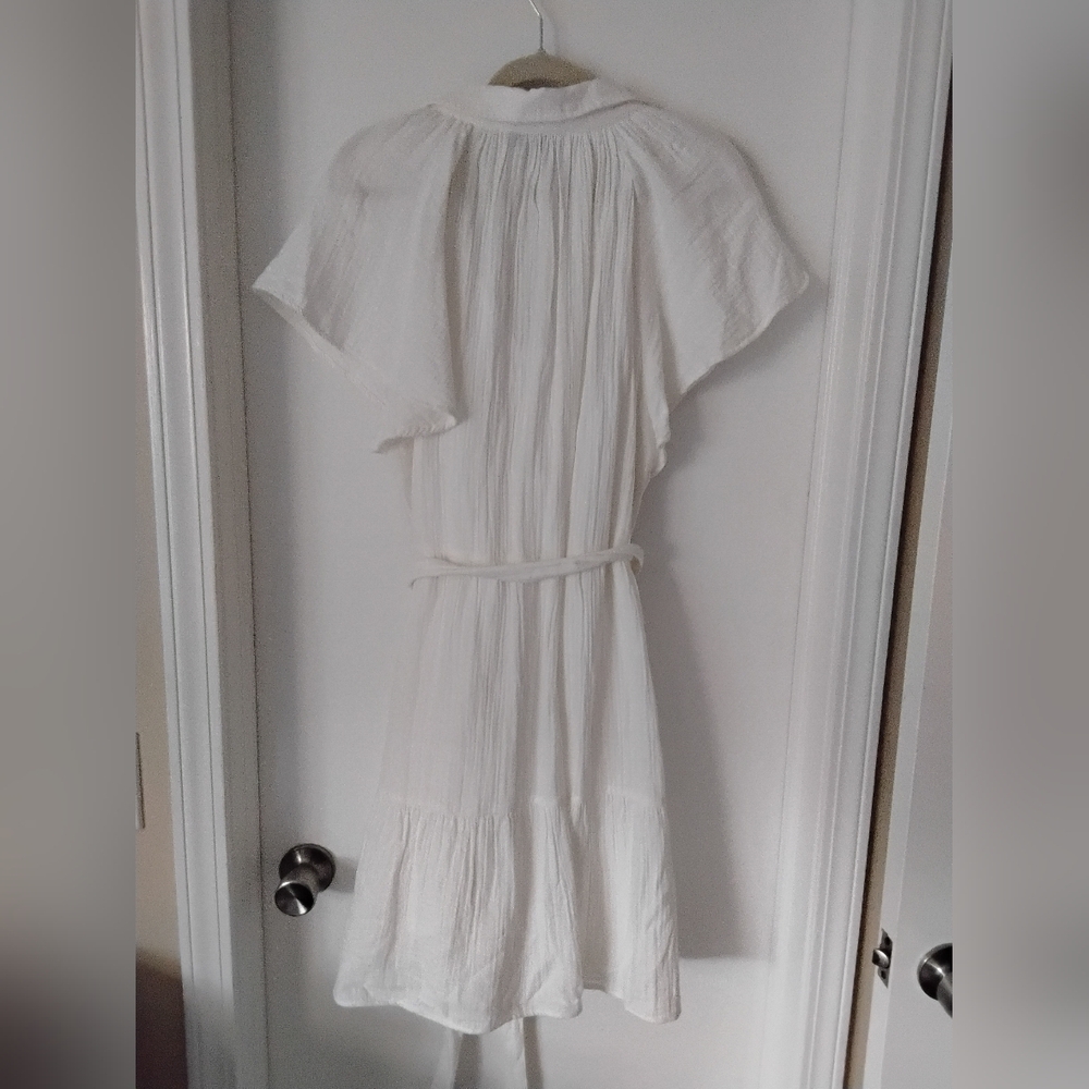 GAP Lined White Gauze Dress - Picture 2 of 3